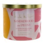 Nicole Miller 14.5oz Soy Wax Blend 3 Wick Candle - Sandalwood and Peony